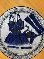 Seductive Sheer Mesh Lingerie Set with Gloves And Garter Straps