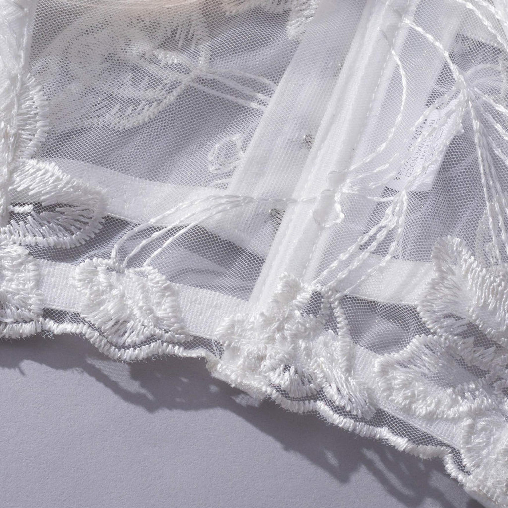 Romantic White Floral Lace Lingerie Set