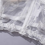 Romantic White Floral Lace Lingerie Set