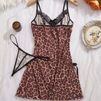Deep V Ruched See-Through Mesh Mini Nightgown