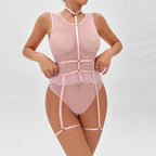 Seductive Pink Sheer Mesh Teddy