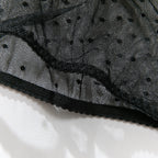 Floral Lace Polka‑Dot Sheer Mesh Chemise Set