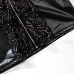 Patent Faux‑Leather Bodycon Mini Lingerie Dress