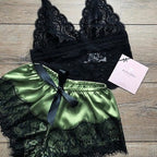 New Lace Lingerie Pajama Set, 2-Piece