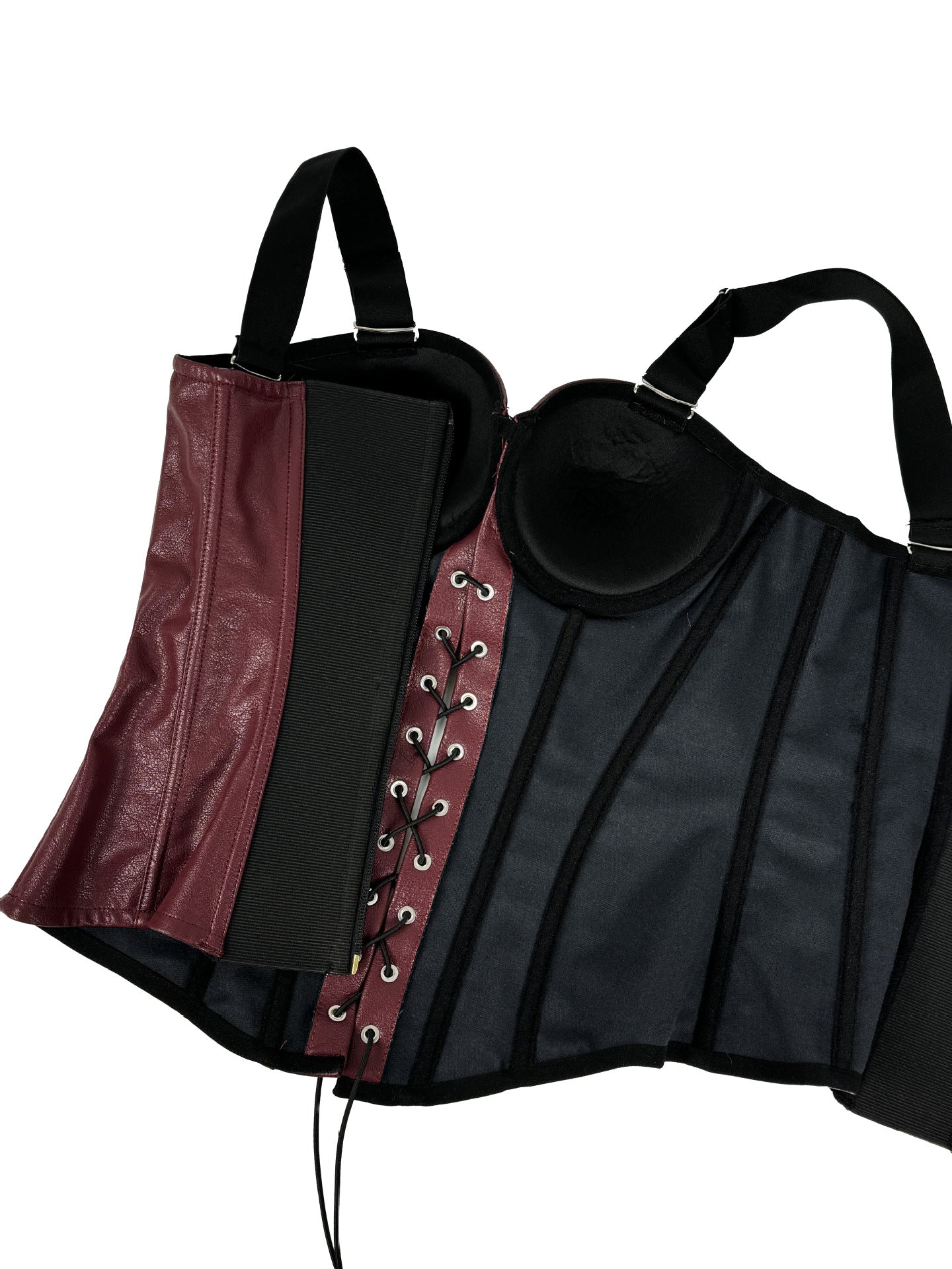 Seductive Gothic-Style Corset Bustier with Adjustable Shoulder Straps
