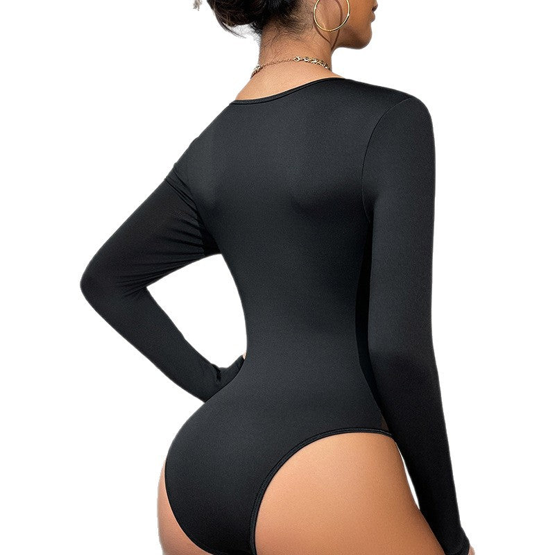 Floral Lace Corset Bodysuit with Square Neckline