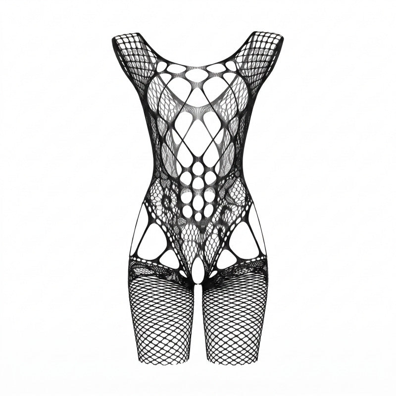Sexy Hollow-Out Sheer Mesh Bodysuit