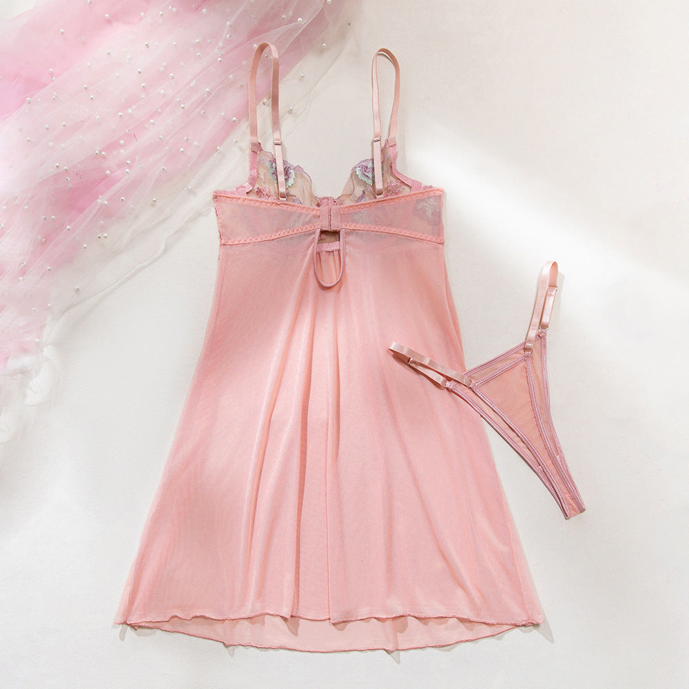 Romantic Floral Lace Babydoll Chemise