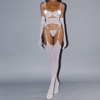 Sheer Mesh Harness Lingerie Set