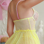 Sexy Lingerie Set with Mesh Embroidery