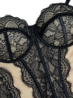 Floral Lace Corset Lingerie Top