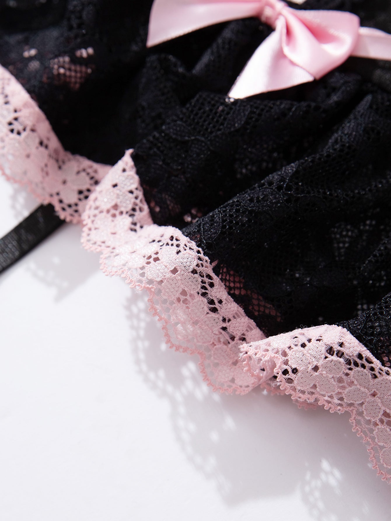 Lace-Up Corset Lingerie Set with Garter Straps