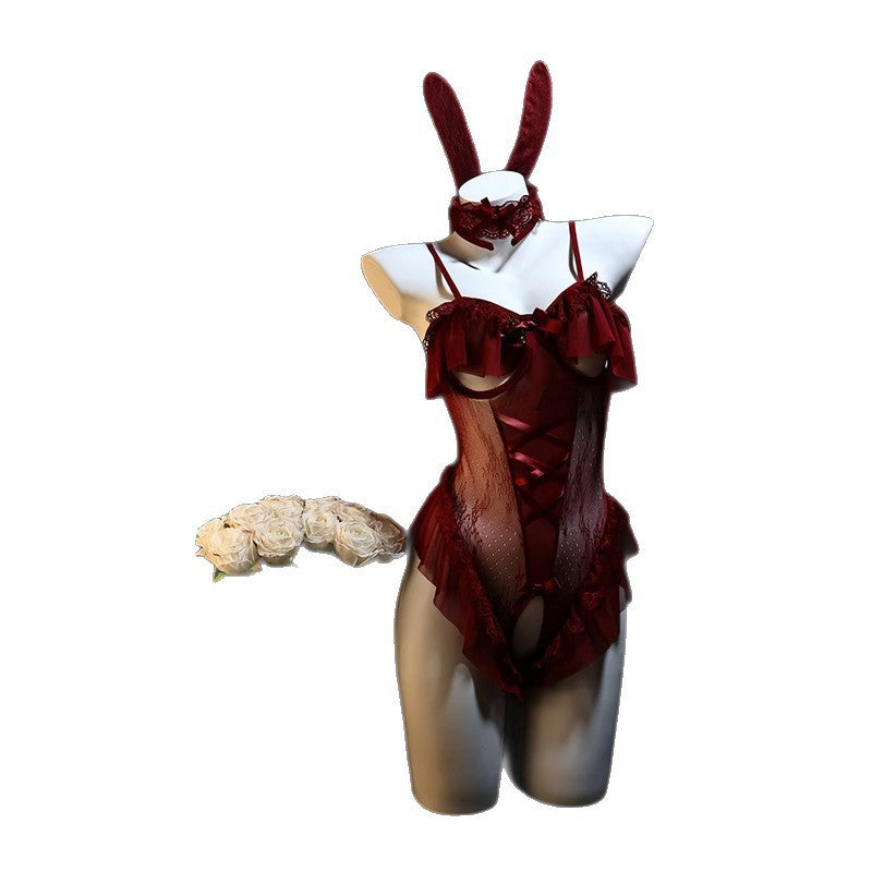 Flirty Bunny Costume Lingerie Bodysuit