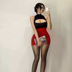 Plus Size Sexy Secretary Lingerie Costume - Office Lady Pure Desire Ultra Short Bodycon Outfit