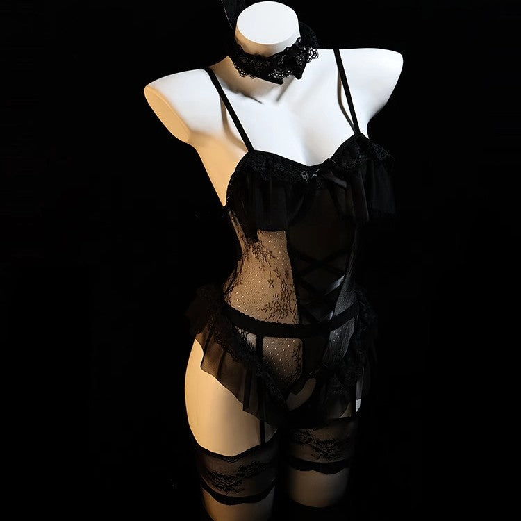 Flirty Bunny Costume Lingerie Bodysuit