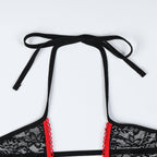 Floral Lace Halter‑Neck Teddy