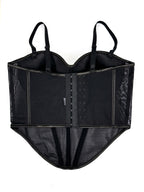 Rhinestone-Trimmed Sheer Corset Bustier