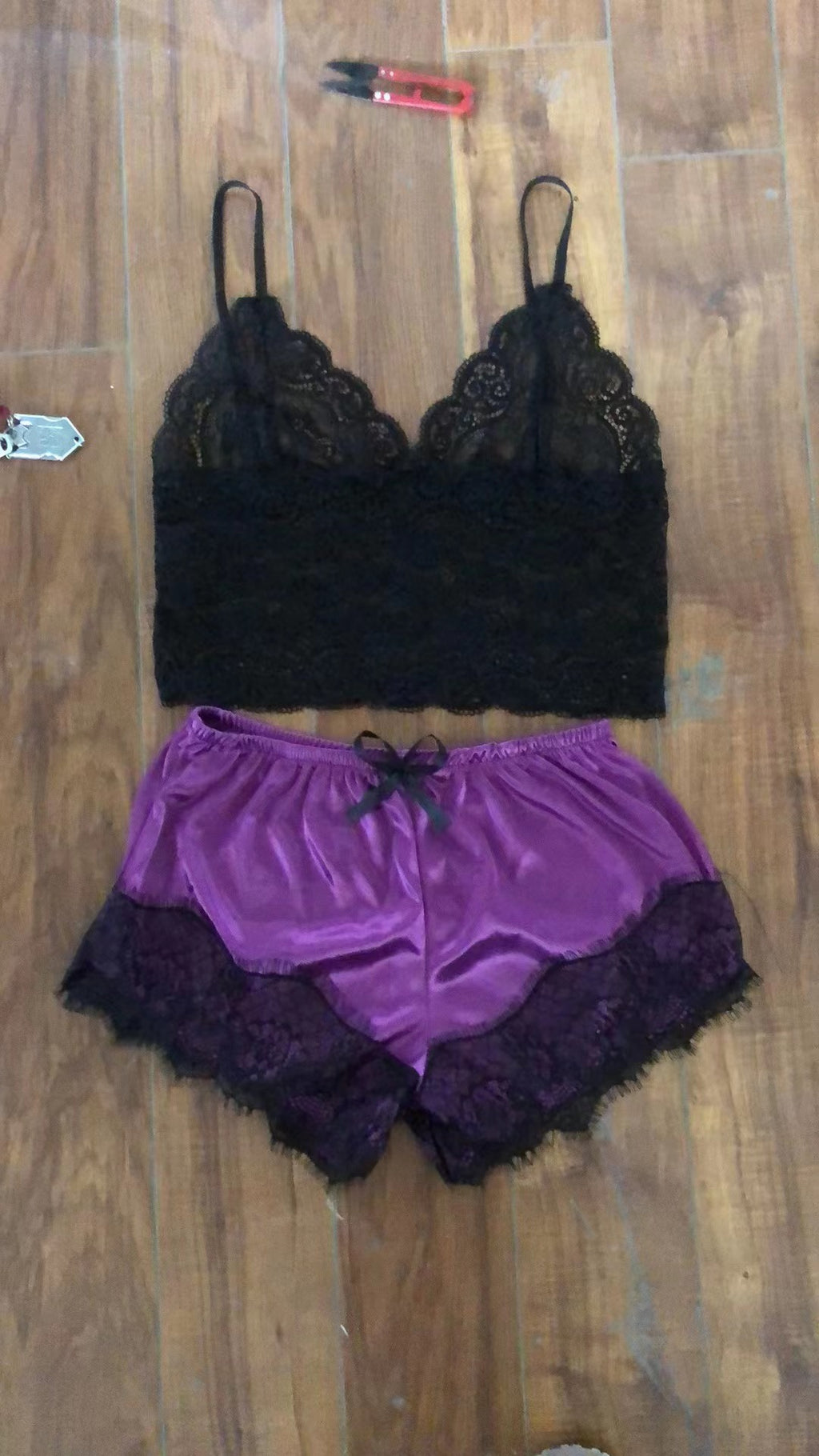 New Lace Lingerie Pajama Set, 2-Piece