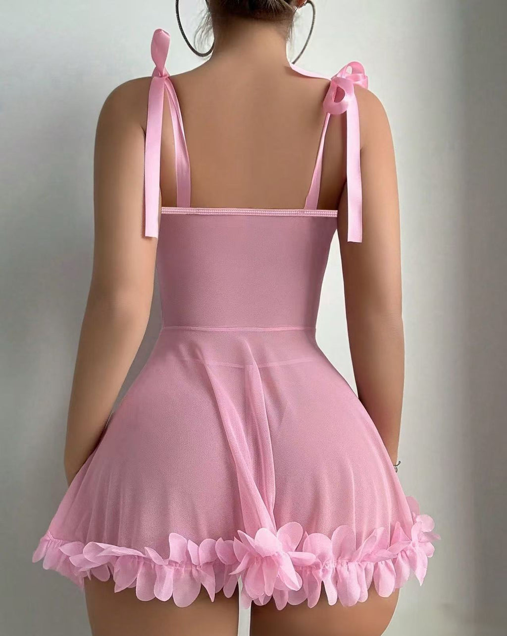 Underwire Sheer Mesh Chemise Nightie