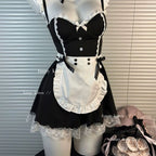 Sexy Cute Maid Costume Lingerie Set with Underwire and Push-Up Fit