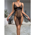 Romantic Split-Skirt Babydoll Lingerie Set
