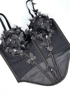Butterfly Appliqué Corset Lingerie Top