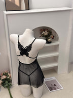 Elegant Hollow Tulle Erotic Chemise