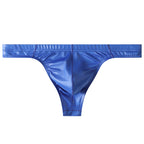 Men’s Wet Look Faux Leather Thong