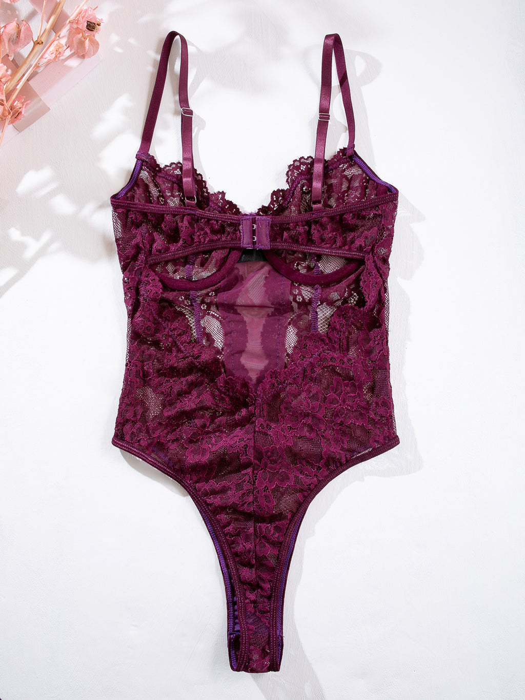 Sheer Mesh Patchwork Push Up High Cut One Piece