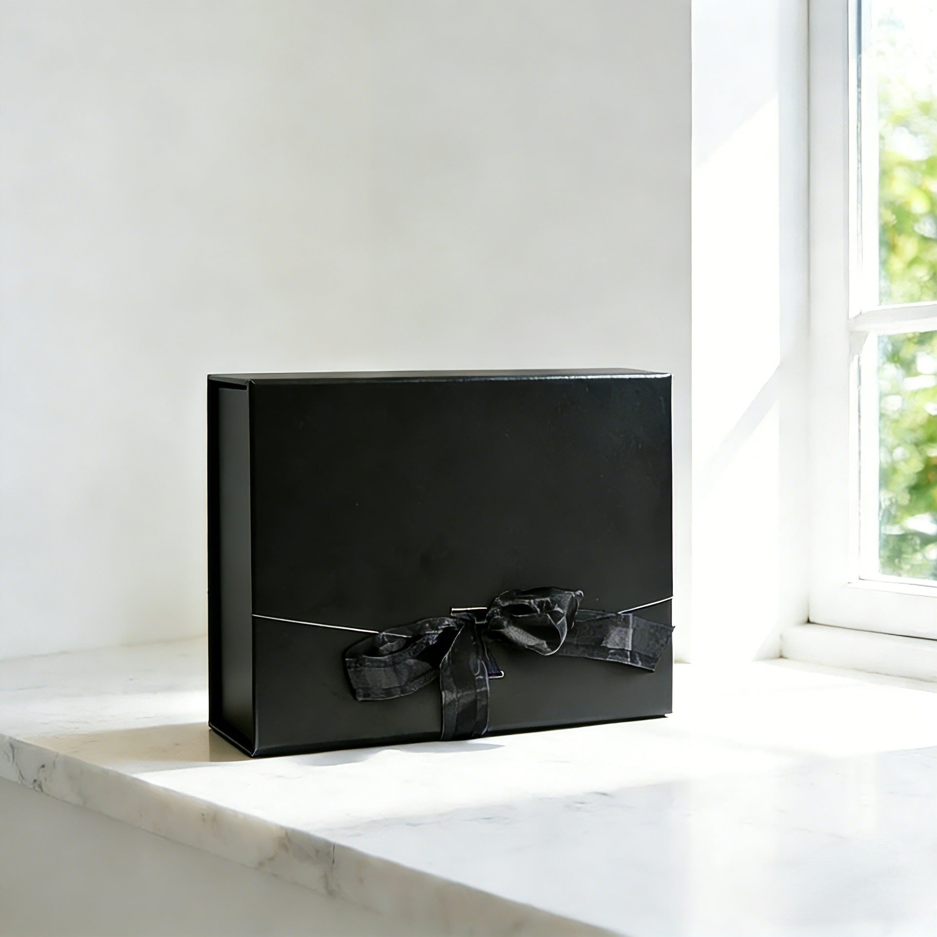 Elegant Foldable Gift Box with Satin Ribbon for Lingerie Gifting