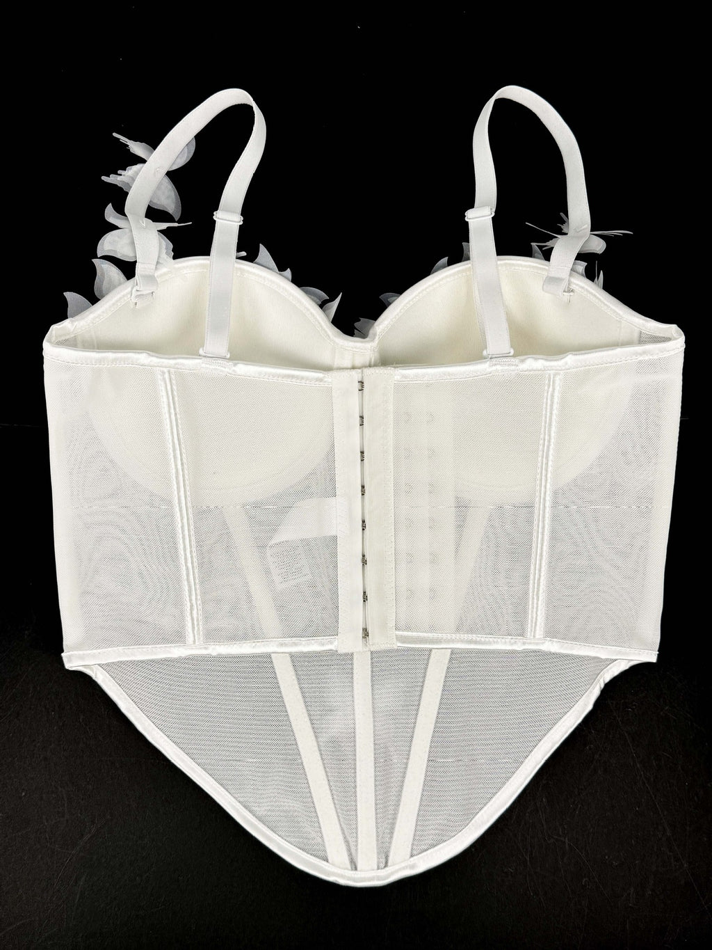 Butterfly Appliqué Corset Lingerie Top