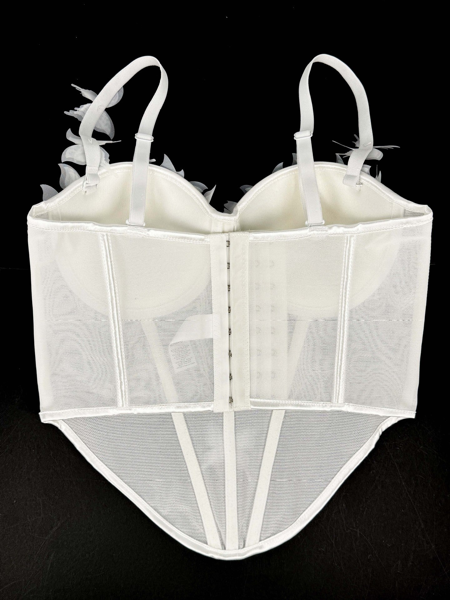 Butterfly Appliqué Corset Lingerie Top