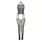 Halter Neck Floral Lace Bodystocking