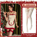 Cute Christmas Maid Cosplay Costume – Plush Strapless Bodycon Dress