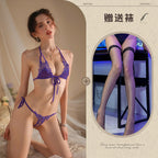 New Sexy 3-Piece Lingerie Set, Open-Crotch Bikini Style, Plus Size