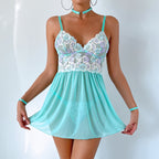 Elegant Floral Embroidered Lingerie Set