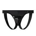 Men’s Faux Leather Bold Wet Look Thong with Contoured Pouch