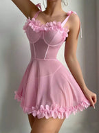 Underwire Sheer Mesh Chemise Nightie