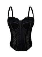Floral Lace Corset Lingerie Top