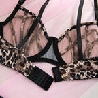 Edgy Cage Design Sheer Lingerie Set