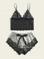 New Lace Lingerie Pajama Set, 2-Piece