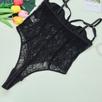 Confidence-Boosting Strappy Lace Lingerie Teddy