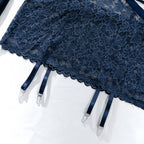 Floral Lace Criss‑Cross Cut‑Out Lingerie Set