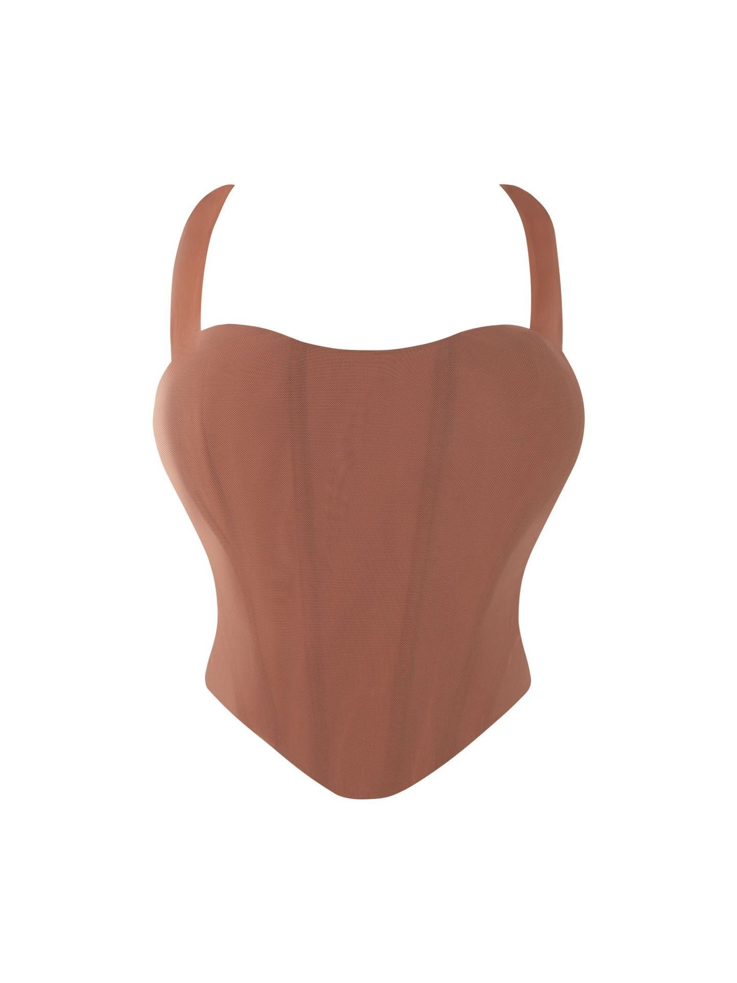 Halter Neck Push-Up Shapewear Corset Top with Boning And Lace-Up Detail