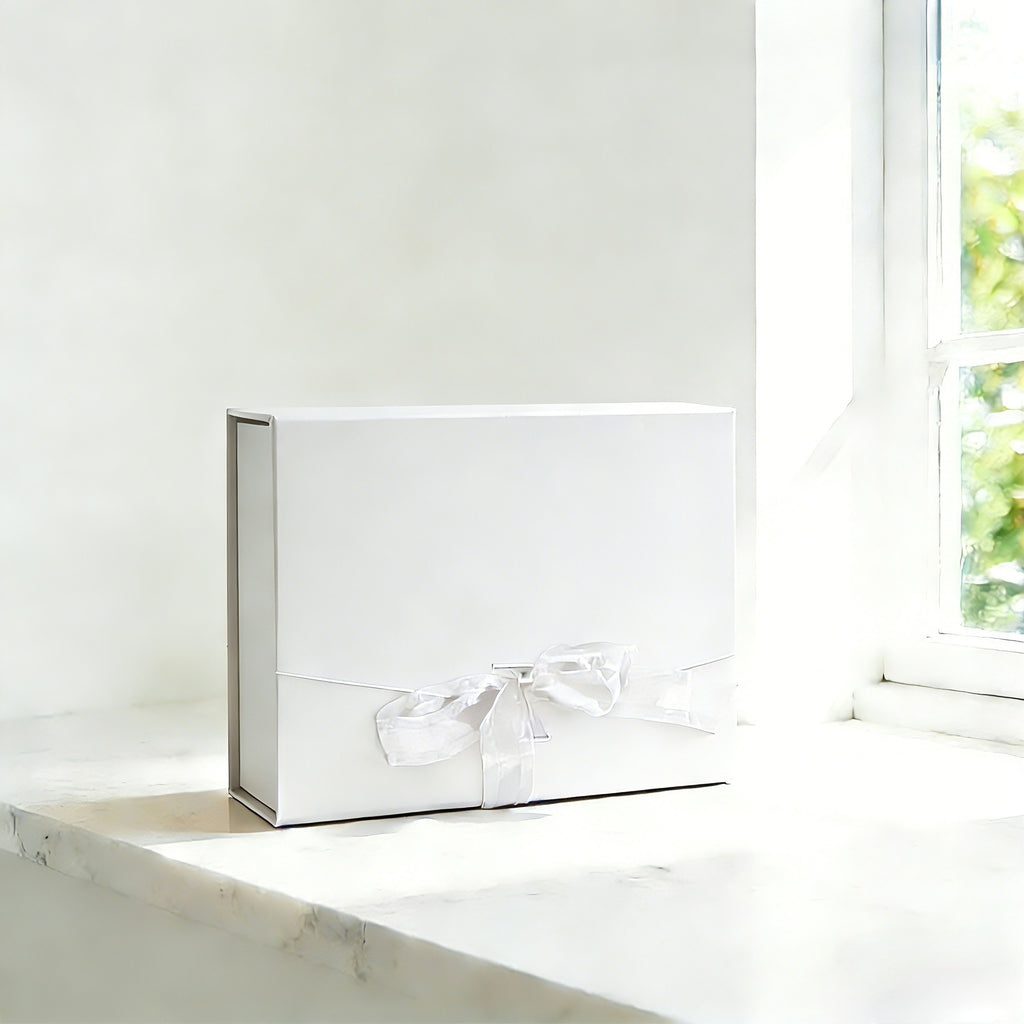 Elegant Foldable Gift Box with Satin Ribbon for Lingerie Gifting