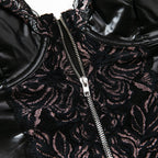 Patent Faux‑Leather Bodycon Mini Lingerie Dress