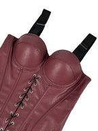 Seductive Gothic-Style Corset Bustier with Adjustable Shoulder Straps