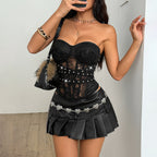 Seductive Floral Lace Bustier Corset