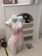 Elegant Hollow Tulle Erotic Chemise