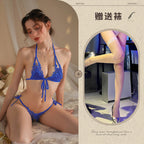 New Sexy 3-Piece Lingerie Set, Open-Crotch Bikini Style, Plus Size